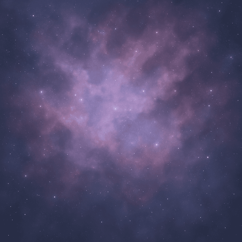 A violet nebula scattered with stars